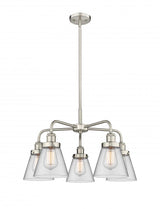 Transitional 5 Light Chandelier from the Cone Collection