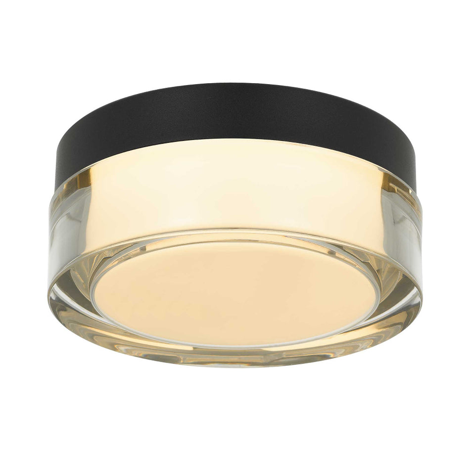 Contemporary Drum Shade Flush Mount from the Sunspot Collection