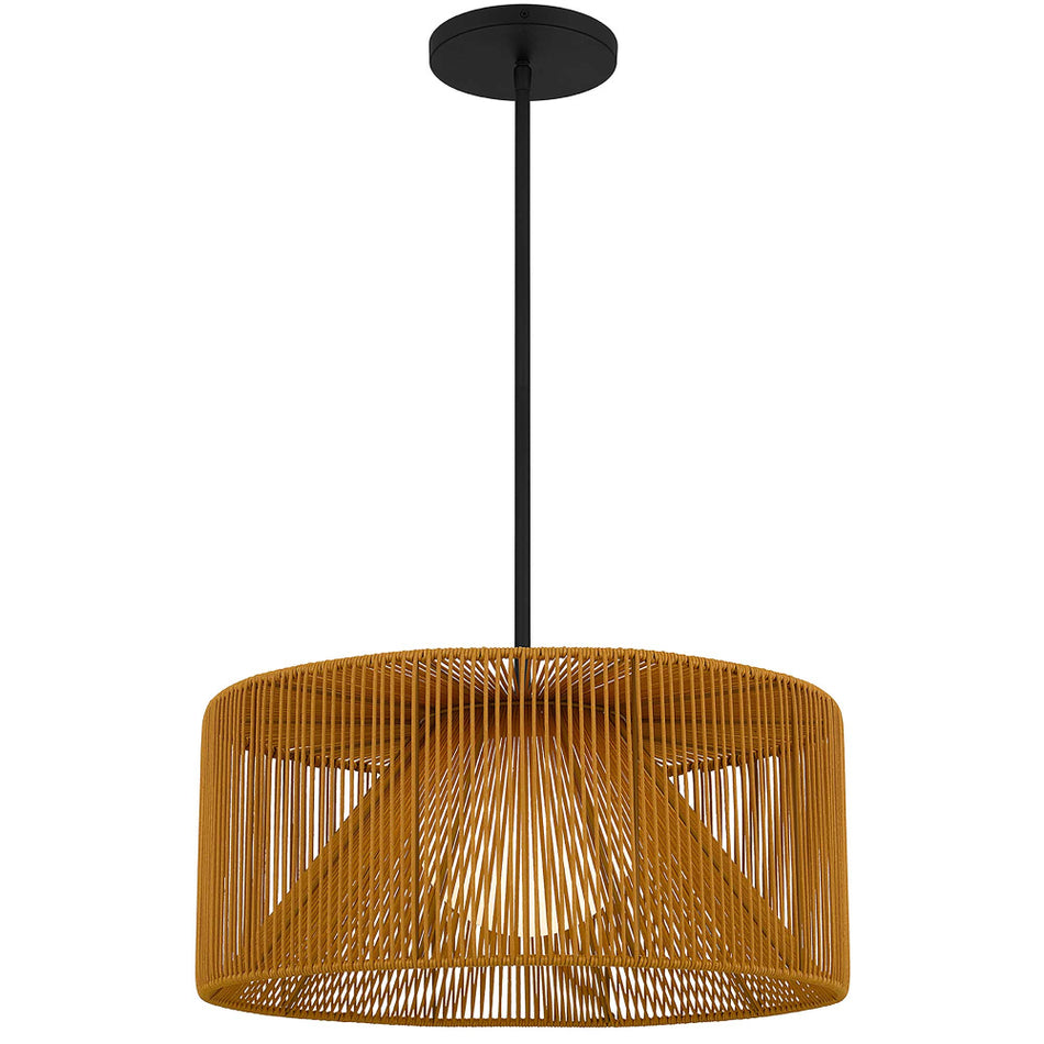 Contemporary Drum Shade Pendant from the Key West Collection