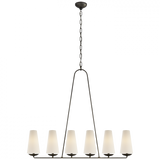 Modern 6 Light Chandelier from the Fontaine Collection