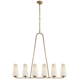 Modern 6 Light Chandelier from the Fontaine Collection
