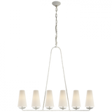 Modern 6 Light Chandelier from the Fontaine Collection