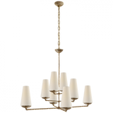 Modern 8 Light Chandelier from the Fontaine Collection