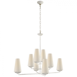 Modern 8 Light Chandelier from the Fontaine Collection