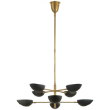 Modern 8 Light Chandelier from the Graphic Collection