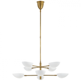 Modern 8 Light Chandelier from the Graphic Collection