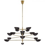 Modern 16 Light Chandelier from the Graphic Collection