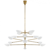 Modern 16 Light Chandelier from the Graphic Collection