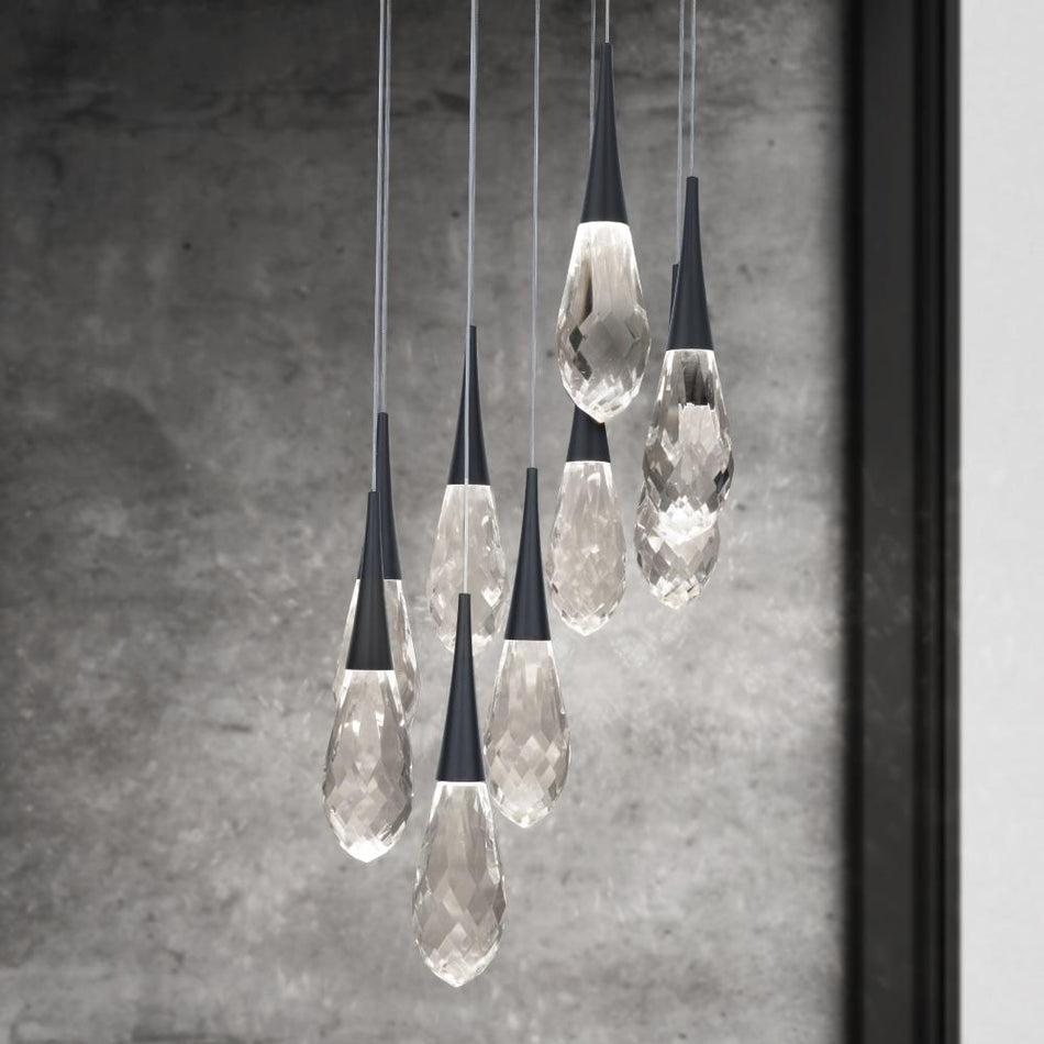 Transitional Multi Light Pendant from the Hibiscus Collection