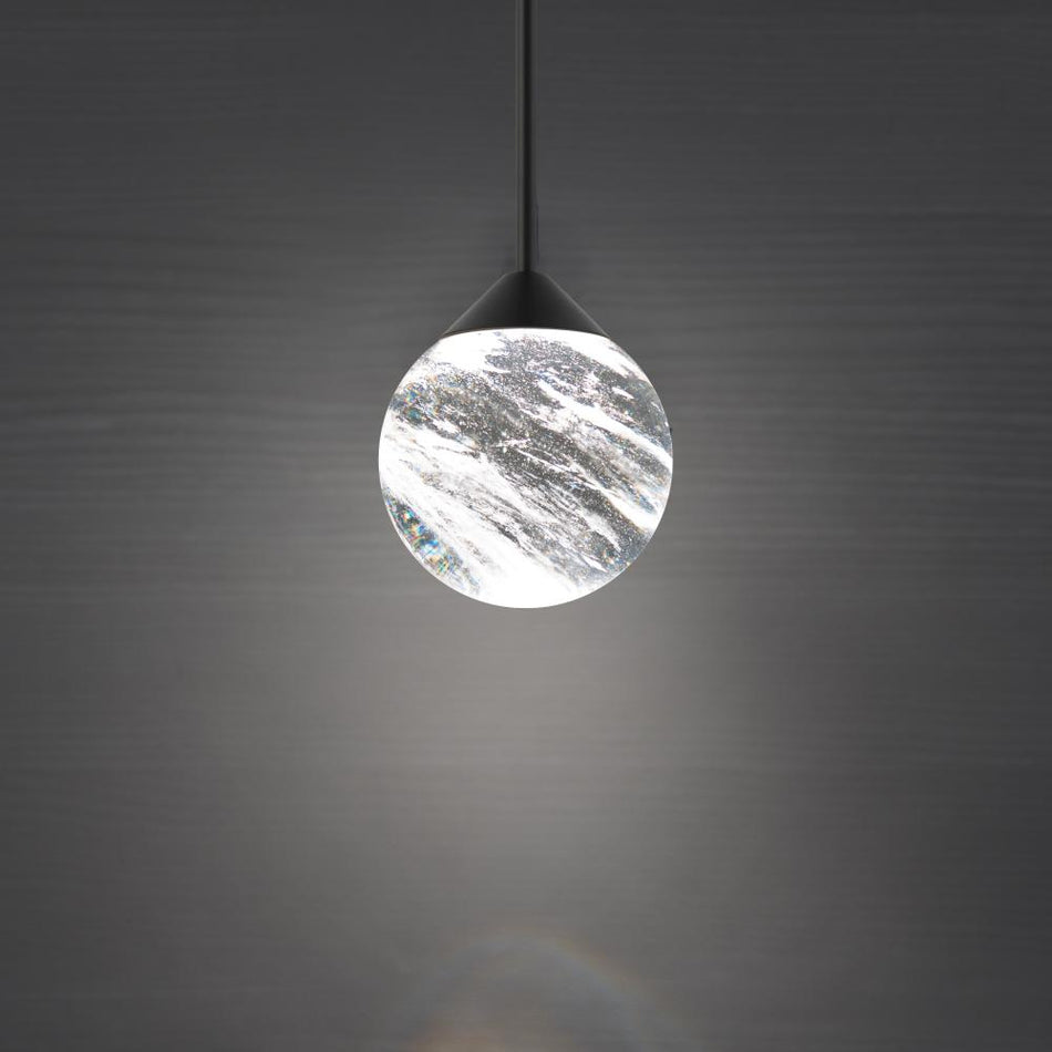 Quest 1 Light LED 3000K/3500K/4000K 120V-277V Mini Pendant with Optic Haze Quartz