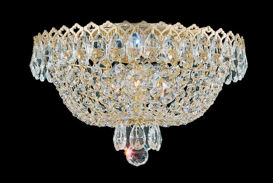 Camelot 3 Light 120V Flush Mount with Clear Optic Crystal