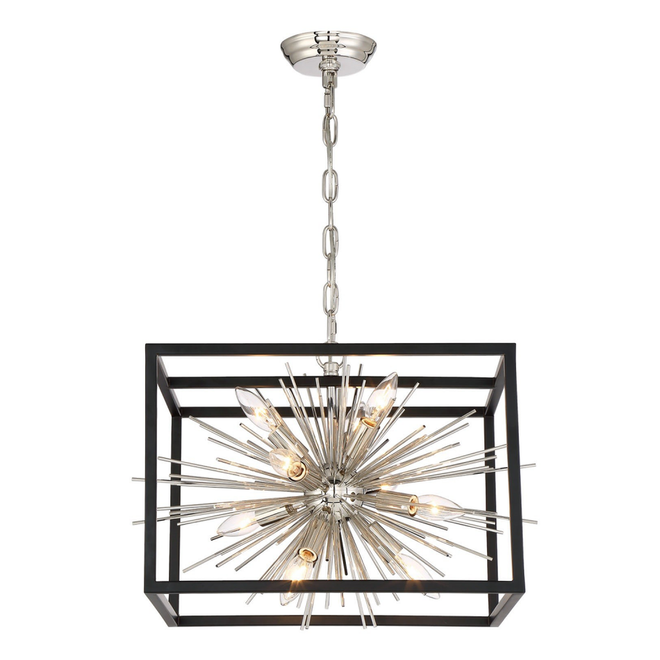 Contemporary 10 Light Chandelier from the Burst Collection