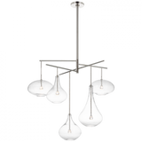 Modern 1 Light Chandelier from the Lomme Collection