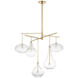 Modern 1 Light Chandelier from the Lomme Collection