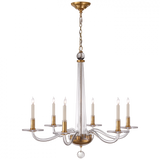 Modern 6 Light Chandelier from the Bernardo Collection