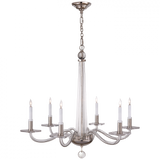 Modern 6 Light Chandelier from the Bernardo Collection