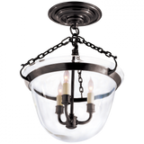 Traditional Semi-Flush Mount from the Country Bell Jar Collection