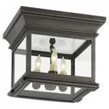 Traditional Cage Flush Mount from the Club Square Collection