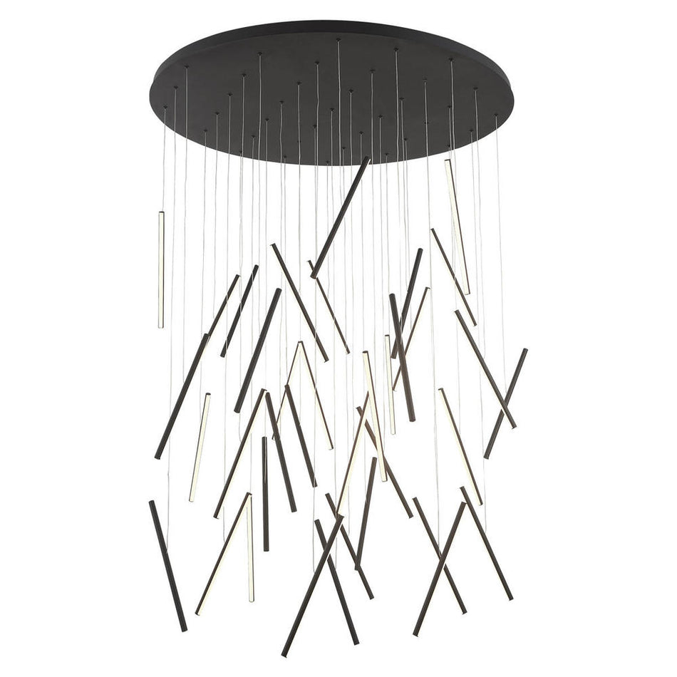 Transitional Multi Light Pendant from the Chute Collection