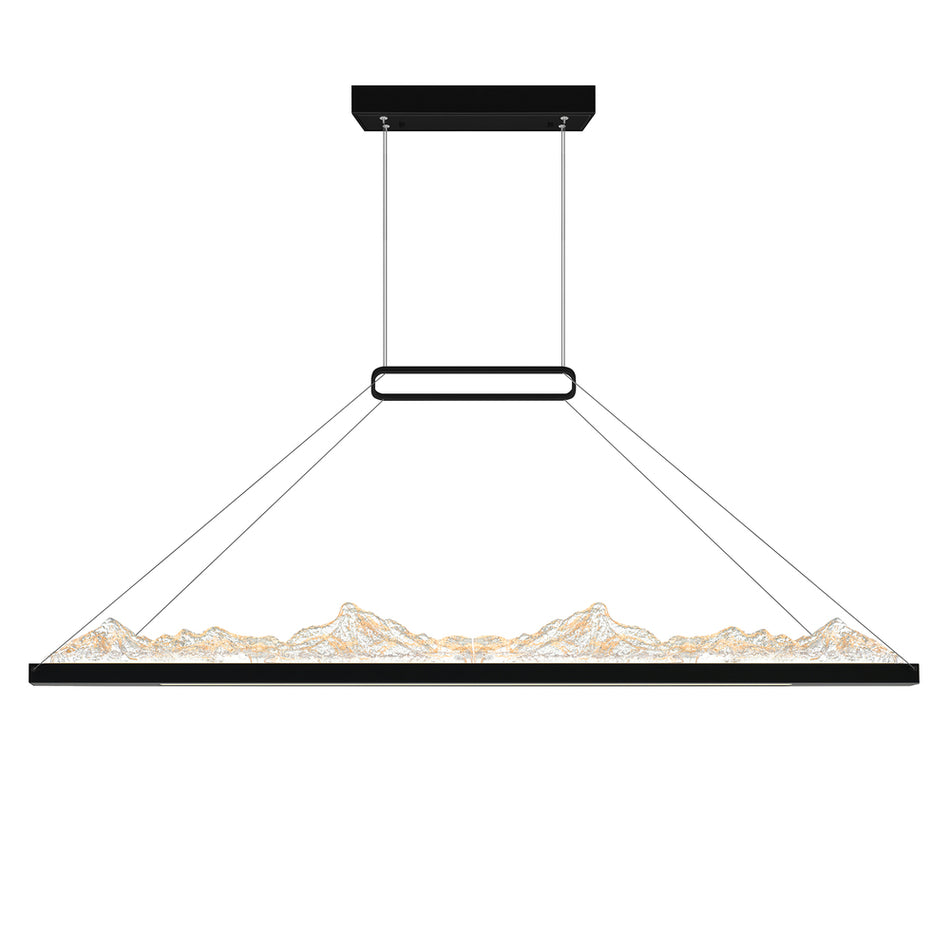 Himalayas Integrated LED 48in Chandelier with Handcrafted Glass