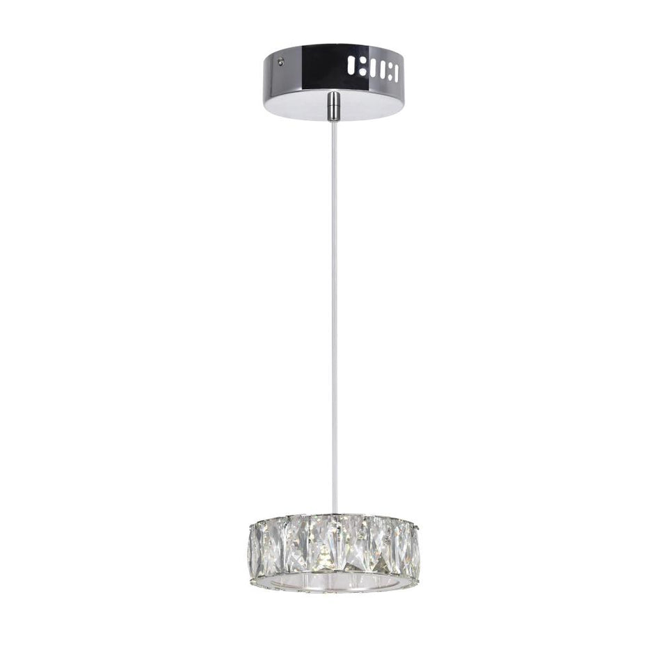 Milan Integrated LED Chrome Mini Pendant
