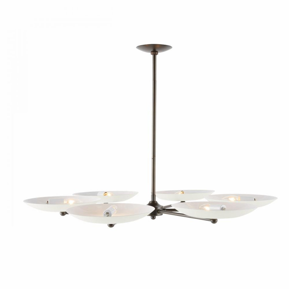 Modern 6 Light Chandelier from the Griffith Collection