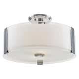 Contemporary Drum Shade Semi-Flush Mount from the Zurich Collection