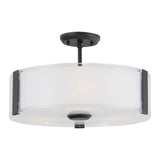 Contemporary Drum Shade Semi-Flush Mount from the Zurich Collection