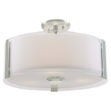 Contemporary Drum Shade Semi-Flush Mount from the Zurich Collection