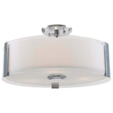 Contemporary Drum Shade Semi-Flush Mount from the Zurich Collection