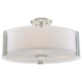 Contemporary Drum Shade Semi-Flush Mount from the Zurich Collection
