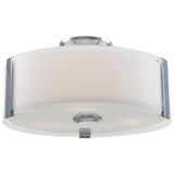 Contemporary Drum Shade Flush Mount from the Zurich Collection