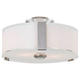 Contemporary Drum Shade Flush Mount from the Zurich Collection