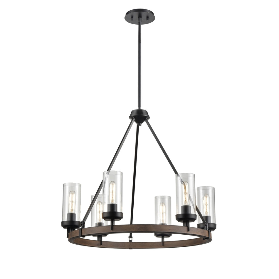 Traditional 6 Light Chandelier from the Okanagan Collection