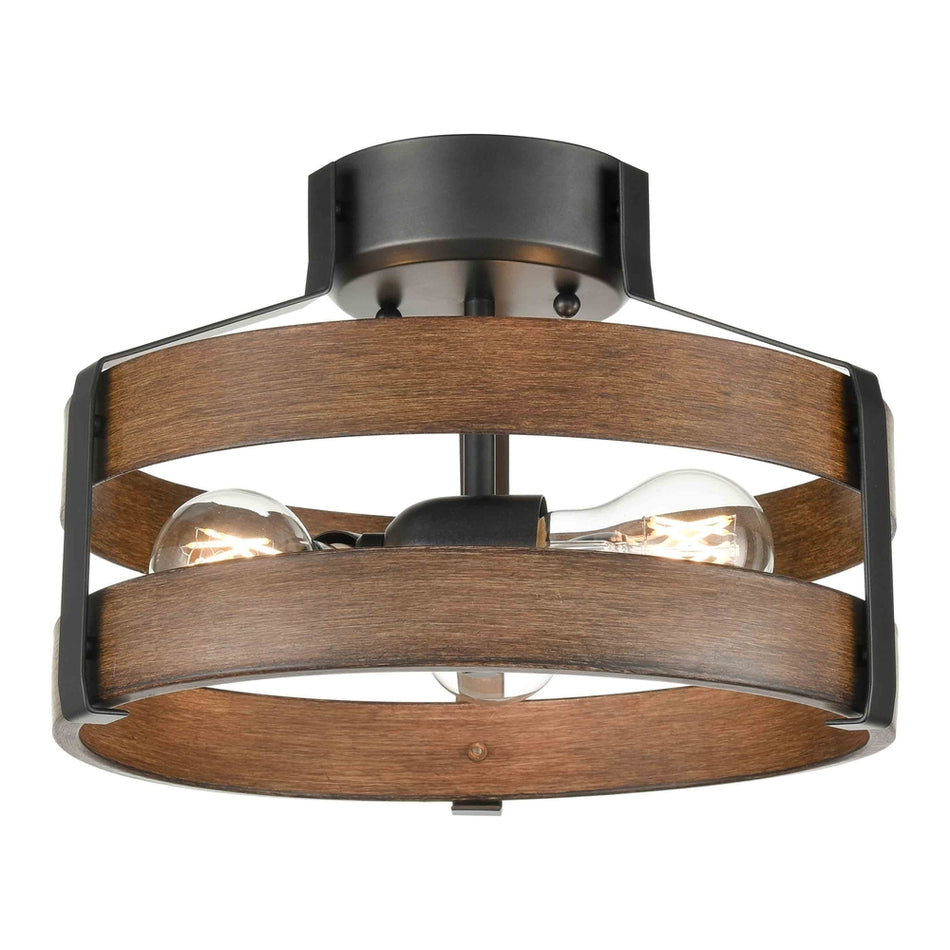 Transitional Semi-Flush Mount from the Fort Garry Collection