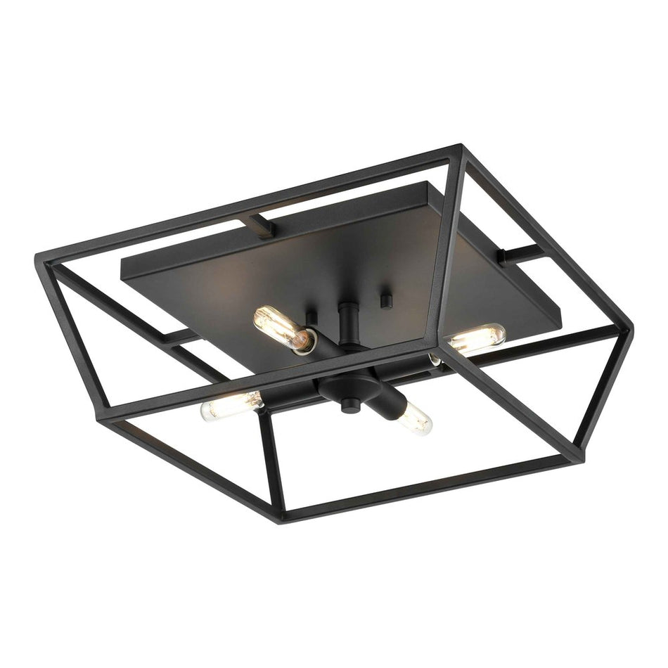 Traditional Cage Semi-Flush Mount from the Cabot Trail Collection