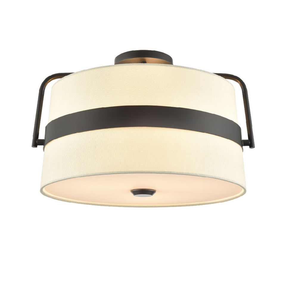 Drum Shade Flush Mount from the Bon Echo Collection