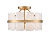 Semi-Flush Mount from the Luna Alabaster Collection