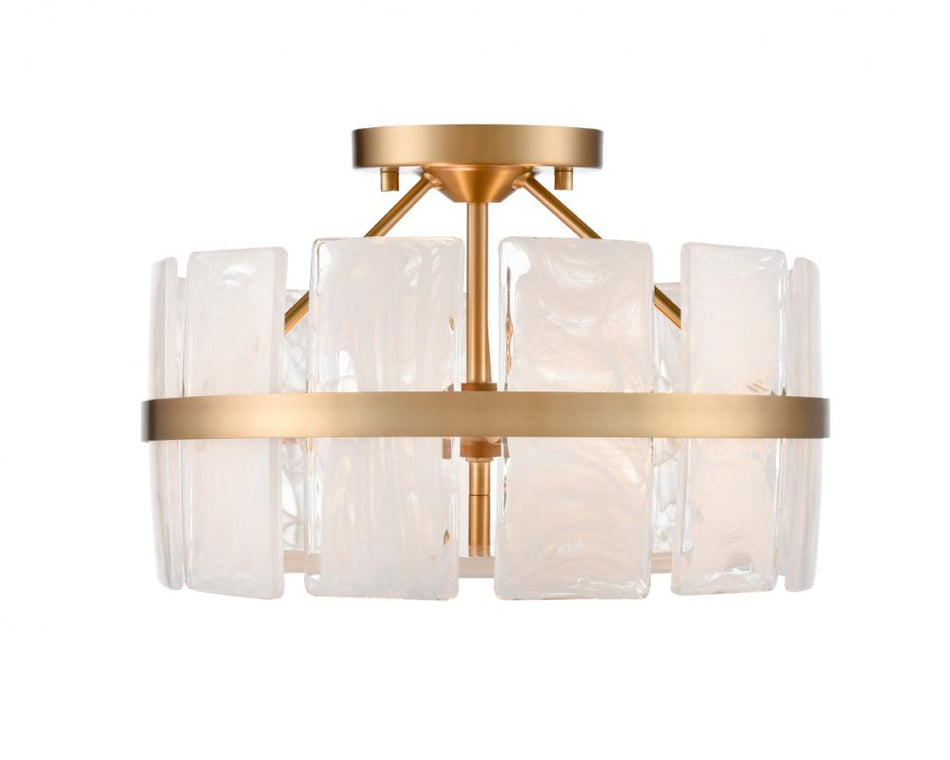 Semi-Flush Mount from the Luna Alabaster Collection