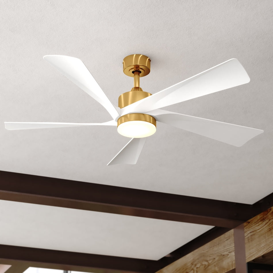 Redmond 52-in. LED Ceiling Fan Satin Brass