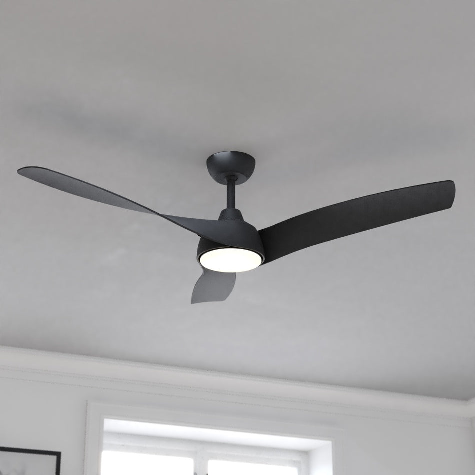 Crest Hill 56-in. LED Ceiling Fan Matte Black