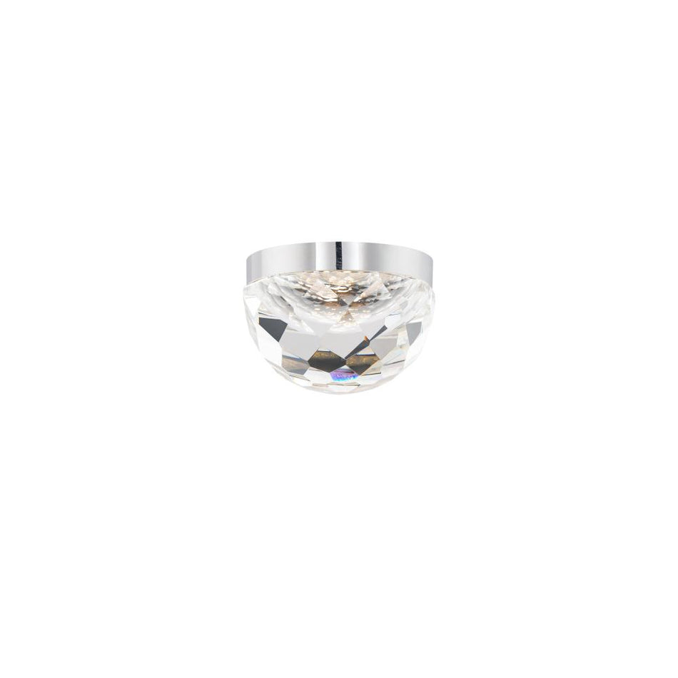 CASCADE 6IN CRYSTAL FLUSH MOUNT 3500K