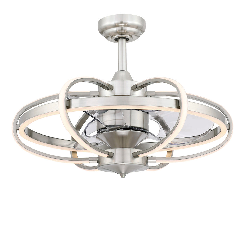 Obvi 22 inch Indoor Ceiling Fan with LED Light Kit - with Clear blades