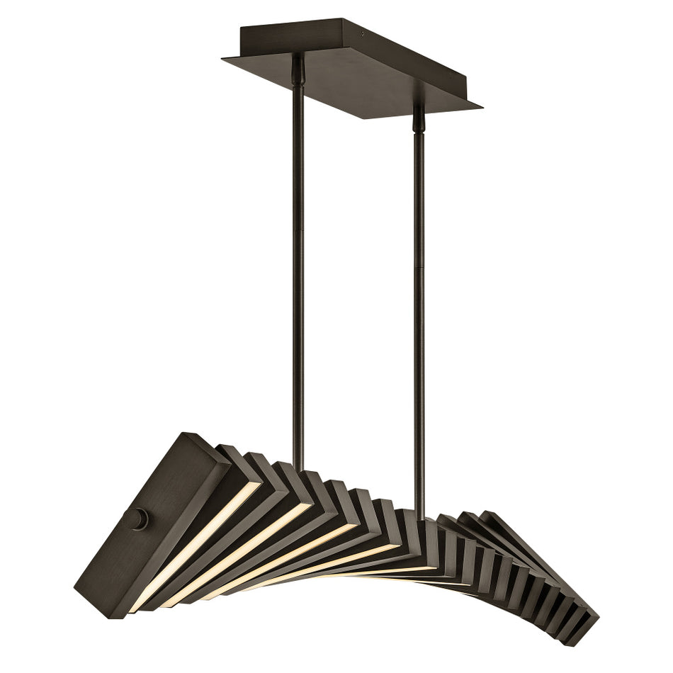 Modern 4 Light Chandelier from the Stitch Collection