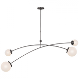 Modern 4 Light Chandelier from the Prescott Collection