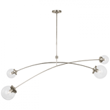 Modern 4 Light Chandelier from the Prescott Collection