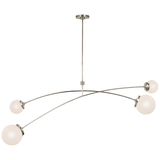 Modern 4 Light Chandelier from the Prescott Collection