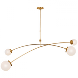 Modern 4 Light Chandelier from the Prescott Collection