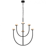 Modern 1 Light Chandelier from the Pedra Collection