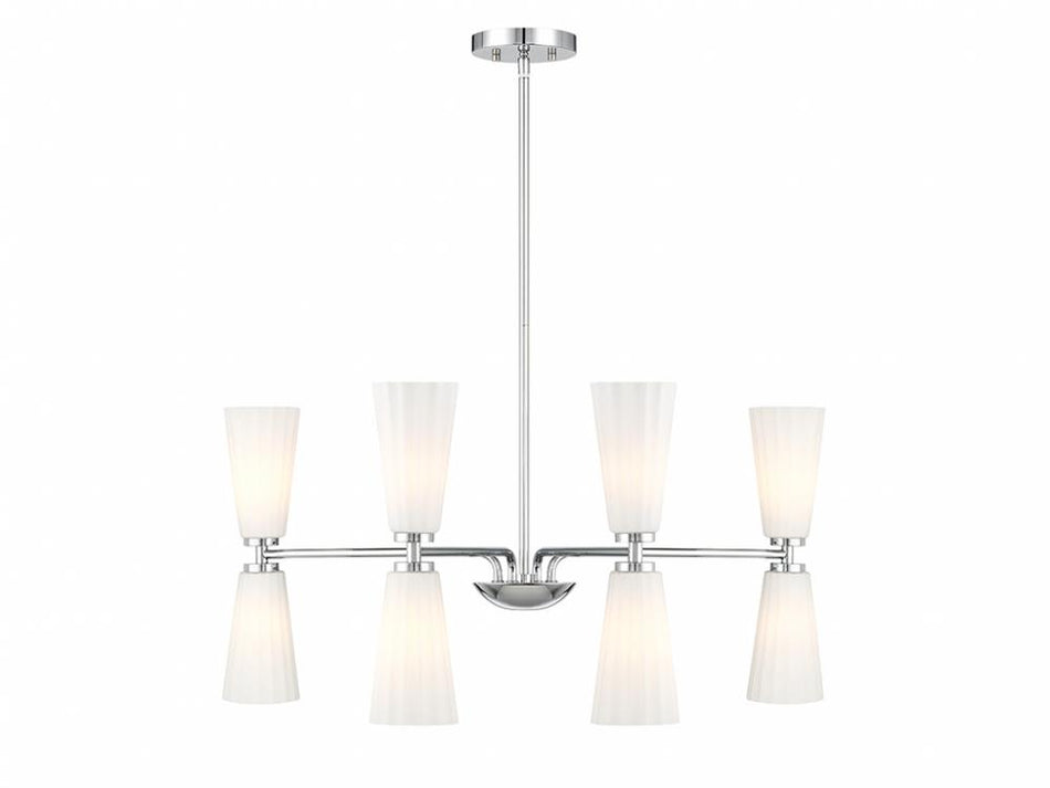 Contemporary 8 Light Chandelier